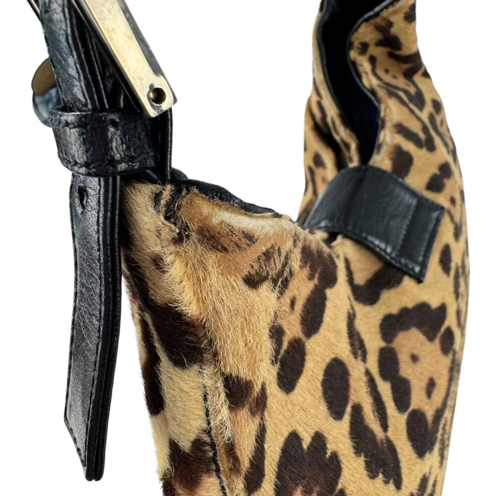 Fendi Vintage Leopard Print Calf Hair Shoulder Bag - Picture 13 of 16
